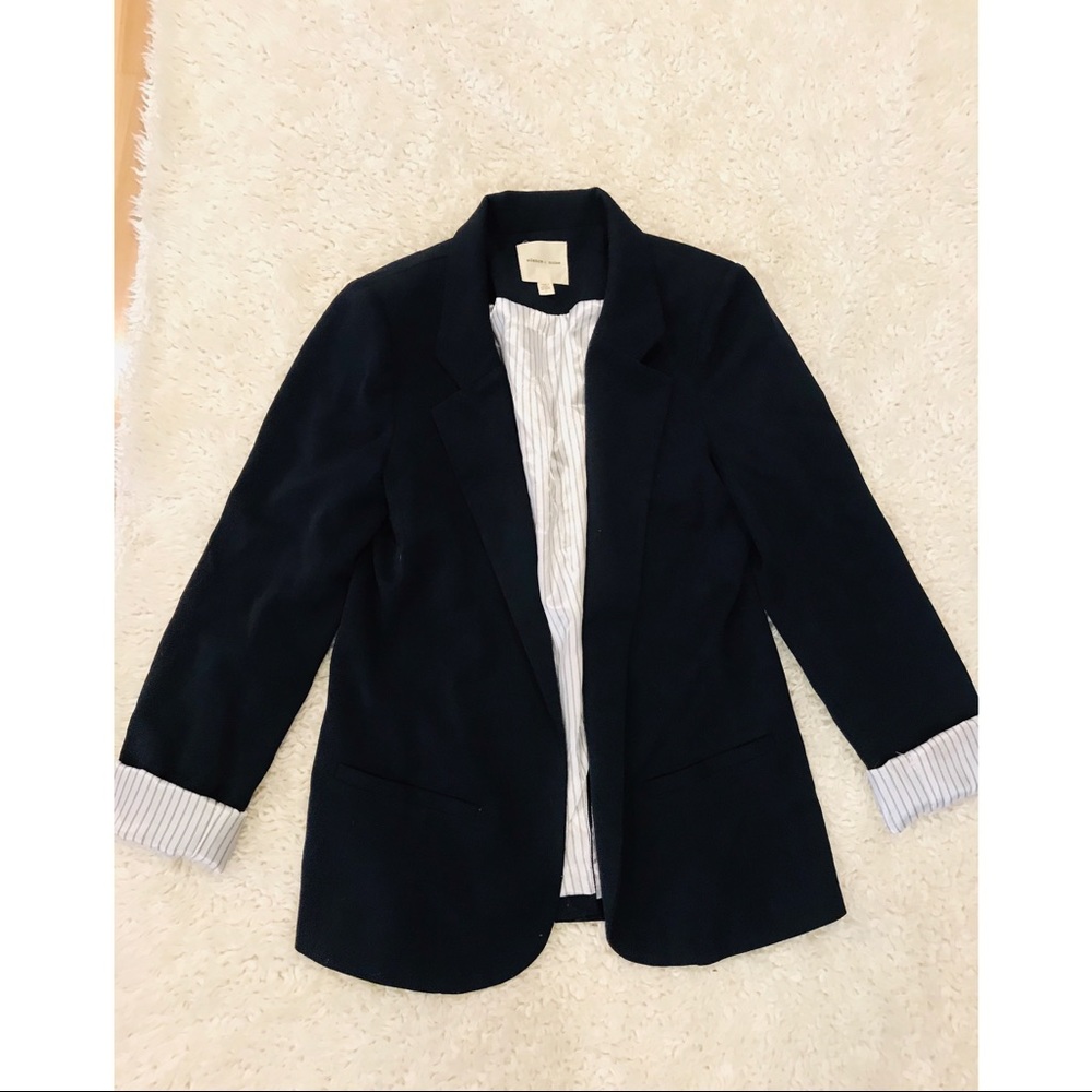 Silence + Noise Anthropologie Navy Jacket Size 2